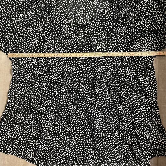 Umgee Animal Print Babydoll Top in Black and white high/lo size 1XL - Picture 7 of 11